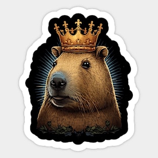 King Capybara Sticker